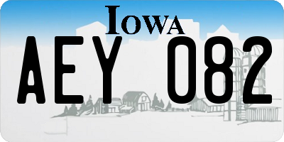 IA license plate AEY082