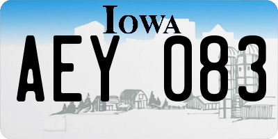 IA license plate AEY083