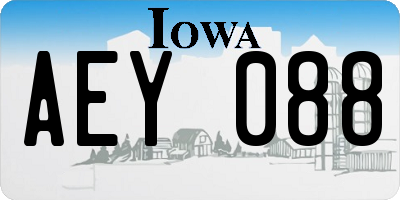 IA license plate AEY088