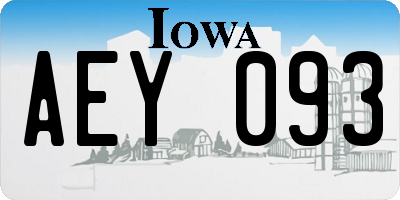 IA license plate AEY093