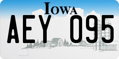 IA license plate AEY095