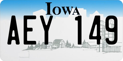 IA license plate AEY149