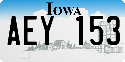 IA license plate AEY153