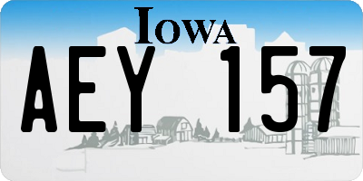 IA license plate AEY157