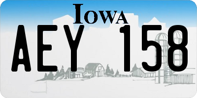 IA license plate AEY158