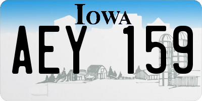 IA license plate AEY159