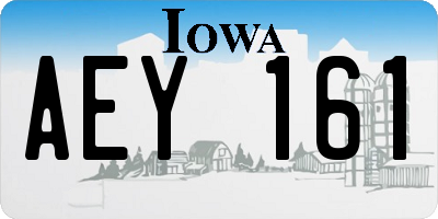 IA license plate AEY161
