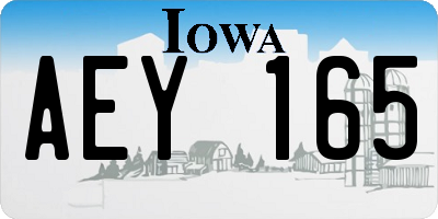 IA license plate AEY165