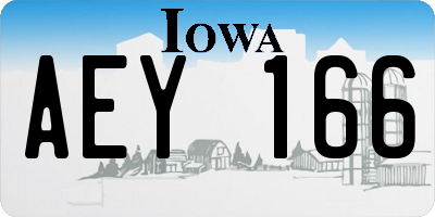 IA license plate AEY166