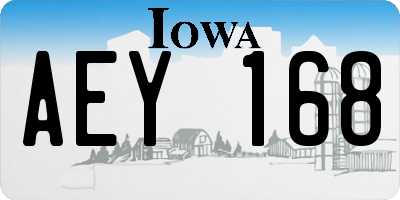 IA license plate AEY168
