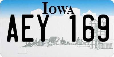 IA license plate AEY169