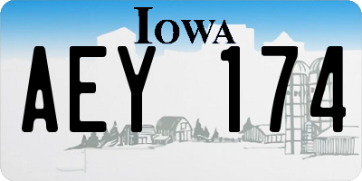 IA license plate AEY174