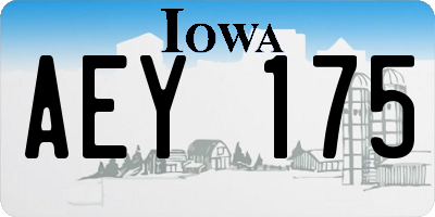 IA license plate AEY175