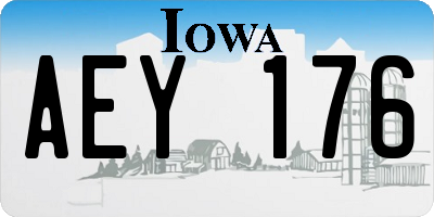 IA license plate AEY176