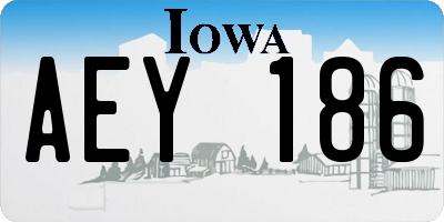 IA license plate AEY186
