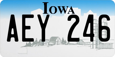 IA license plate AEY246