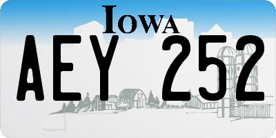 IA license plate AEY252