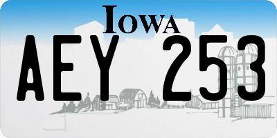 IA license plate AEY253