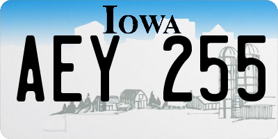 IA license plate AEY255
