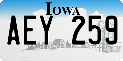 IA license plate AEY259