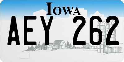IA license plate AEY262