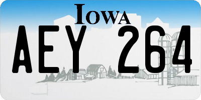 IA license plate AEY264