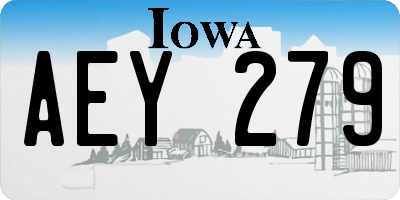 IA license plate AEY279