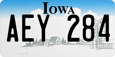 IA license plate AEY284