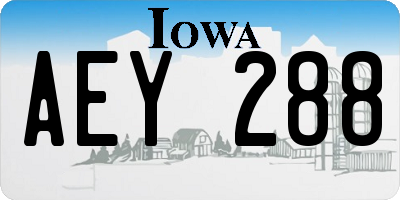 IA license plate AEY288