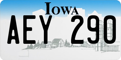 IA license plate AEY290