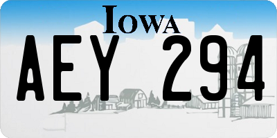 IA license plate AEY294