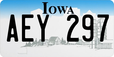 IA license plate AEY297