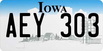 IA license plate AEY303