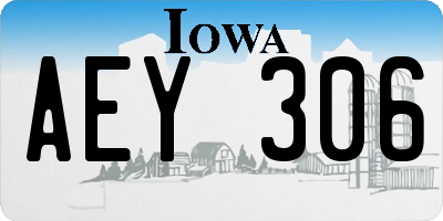 IA license plate AEY306
