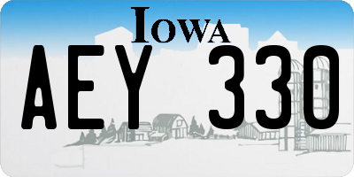 IA license plate AEY330