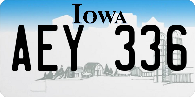 IA license plate AEY336