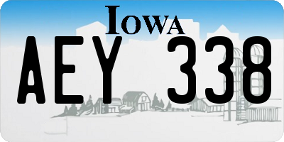 IA license plate AEY338