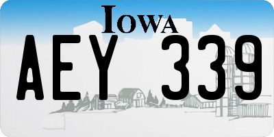 IA license plate AEY339