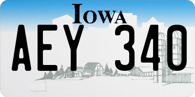 IA license plate AEY340