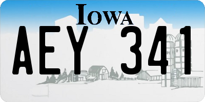 IA license plate AEY341