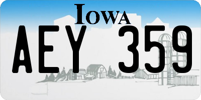 IA license plate AEY359