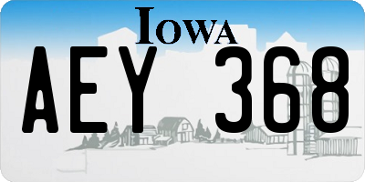 IA license plate AEY368