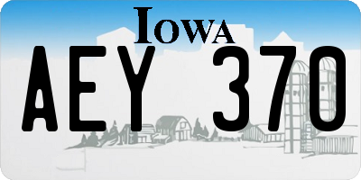 IA license plate AEY370