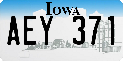 IA license plate AEY371
