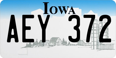 IA license plate AEY372