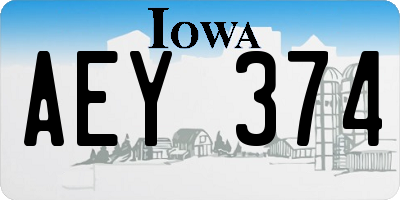 IA license plate AEY374