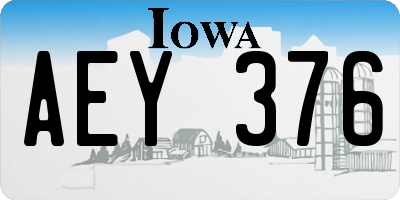 IA license plate AEY376