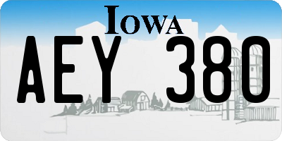 IA license plate AEY380