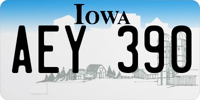 IA license plate AEY390