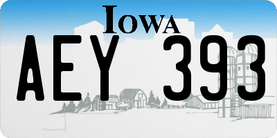 IA license plate AEY393